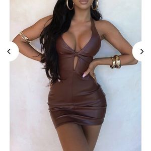Renata mini dress in chocolate from baby boo fashion